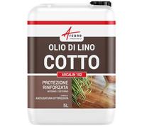 Olio di Lino Cotto per Legno Interno ed Esterno: ARCALIN 102-5 L - ARCANE INDUSTRIES