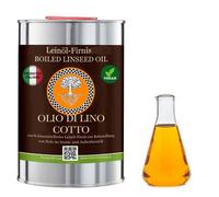 Olio di Lino tripla cottura cotto puro protettivo per Legno NATURAL OIL VEGAN