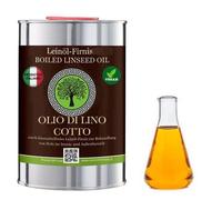 Olio di Lino tripla cottura cotto puro protettivo per Legno NATURAL OIL VEGAN