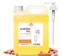 Olio di Mandorle Biologico, Estratto a Freddo, Puro, Struccante Naturale, Olio per Massaggi, Capelli e Ciglia, Idratante Corpo, Mani, Unghie, Smagliature Gravidanza 2000 ml