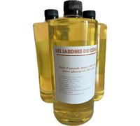 Olio di Mandorle Dolci Les Jardins du Cédrat 100% Puro 1 litro, Origine Marocco, Uso Cosmetico Professionale e Personale