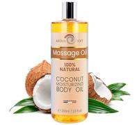 Olio di Massaggio con Vinaccioli e Noce di Cocco, Lubrificante per Pelle, Allevia Dolore, Esperienza Spa Aromatica, Idratante Corpo, Senza Residui Grassi 200 ml