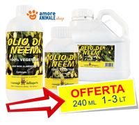 OLIO di NEEM → 1 LT Insetticida Repellente Naturale 100% Vegetale → BIOLOGICO