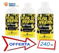 OLIO di NEEM → 240 ml - Insetticida Repellente Naturale 100% Vegetale BIOLOGICO