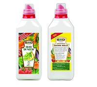 Olio di neem da 1 litro + Sapone Molle potassico per Agricoltura Confezione da 1 kg, Ideale per la Protezione e la Cura di Giardini e Colture