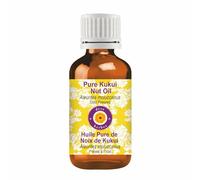 Olio di noci di Kukui puro di Deve Herbes (Aleurites moluccanus) 100% grado terapeutico naturale pressato a freddo 30ml (1.01 oz)