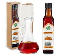 Olio di Olivello Spinoso Siberiano - 250 ml Olio di Frutta di Hippophae Monovarietale Extra Vergine Non Raffinato Spremuto a Freddo
