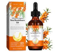 Olio di olivello spinoso spremuto a freddo, olio vegetale vergine per viso, corpo e capelli, olio di olivello spinoso ricco di omega-7 (omega-3, 6 e 9) e vitamina E, olio di polpa di olivello spinoso