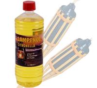 OLIO DI PARAFFINA ALLA CITRONELLA PER TORCE BAMBOO LAMPADE LT.1 12 PEZZI