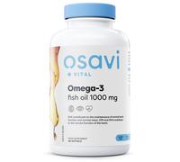 Olio di Pesce Omega-3 Distillato Molecularmente, 1000mg - 180 capsule molli