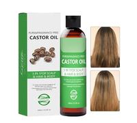 Olio di ricino, 240 ml di olio di ricino biologico, olio di ricino biologico 100% naturale spremuto freddo, olio di ricino per la crescita dei capelli di ciglia e sopracciglia per donne e uomini