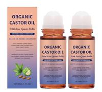 Olio di Ricino Biologico con Rullo, 100ML, Naturale e Spremuto a Freddo, Olio di Ricino per Capelli, Ciglia, Sopracciglia, Barba e Unghie (100ML)