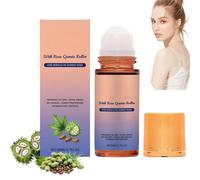 Olio di ricino biologico con rullo al quarzo rosa, olio di ricino biologico naturale roll-on, 100% puro extravergine, nutre delicatamente la pelle, per pancia, viso e corpo