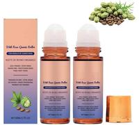 Olio di ricino biologico con rullo al quarzo rosa, olio di ricino biologico naturale roll-on, 100% puro extravergine, nutre delicatamente la pelle, per pancia, viso e corpo