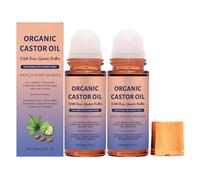 Olio di ricino biologico con rullo di quarzo di rosa, rotolo di olio di ricino organico, ingredienti naturali, sfere di cura dell'olio di paestato (2pcs)