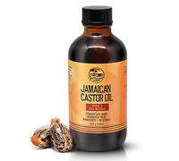 Olio di ricino giamaicano biologico - 4 fl oz / 118 ml - Pressato a freddo, per la crescita dei capelli, sopracciglia, ciglia e capelli, capelli di resistenza, idratazione quotidiana, per tutti i tipi