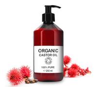 Olio di Ricino Organico, 100% Naturale, Rinforzante per Capelli e Ciglia, Ammorbidente e Ristrutturante, Nutriente e Lucidante 250 ml