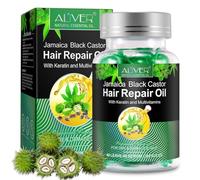 Olio di ricino P-Beauty - Capsule di olio di ricino con cheratina e vitamine - 40 capsule per uso esterno, olio per capelli per la crescita dei capelli e cura del cuoio capelluto, cura dei capelli -