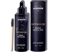 Olio di Ricino Puro 100% Arricchito con CBD - Spremuto a Freddo - Vegano - Formula Avanzata - Ciglia, Sopracciglia, Capelli, Unghie, Barba - 100 ml - Pettine Ciglia Incluso - Regalo Originale