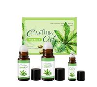 Olio di ricino Roll on Set,Rullo di olio di ricino su,Olio di ricino con rullo,Cura della pelle idratante profonda,Texture rinfrescante,Ingredienti Olio di ricino per viso, corpo, sotto gli occhi