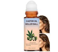 Olio di ricino Rosa Quarzo Roller Ball Siero biologico puro spremuto a freddo, olio di bellezza per il viso senza disordine, olio idratante spremuto a freddo, riduce le linee sottili, le rughe sotto
