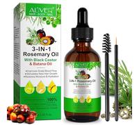 Olio di Rosmarino con Batana e Ricino per Capelli, 60ML 3 IN 1 Olio Per Capelli Stimola la Crescita e Previene la Caduta Olio Rinforzante Nutre il Cuoio Capelluto Secco Infoltisce Ciglia e Sopraccigli