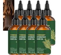 Olio di rosmarino per capelli voluminosi, olio riparatore idratante e levigante per capelli crespi e secchi, siero per cuoio capelluto lucido non grasso, controllo dell'effetto crespo leggero (8PCS)