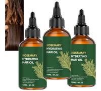 Olio di rosmarino per capelli voluminosi, olio riparatore idratante e levigante per capelli crespi e secchi, siero per cuoio capelluto lucido non grasso, controllo dell'effetto crespo leggero (3PCS)