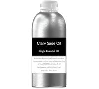Olio di Salvia sclarea Puro al 100% per la Cura della Pelle e dei Capelli, Produzione di Sapone per Candele, Olio Essenziale di Salvia Biologica di Grado terapeutico(500ml)
