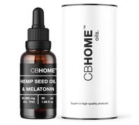Olio di Semi di Canapa 40% + Melatonina - 50 ml - Base di Cocco e Semi di Canapa Biologici - Spremuto a Freddo - Senza Additivi - 100% Vegetale - Certificato Biologico UE