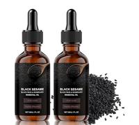 Olio di sesamo nero biologico per capelli, sgrassante, riparatore, idratante, ammorbidente, senza risciacquo, anti-crespo, non unge.,2pcs