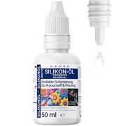 Olio di silicone da 50 ml - 100% puro per acrilico Pouring & Tapis roulant - olio di silicone trasparente per fluid art, resina epossidica, fai da te e attrezzature per fitness, metallo, plastica, con