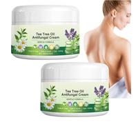 Olio di tea tree crema antifungina, crema idratante per piedi e mani, allevia il prurito della pelle, lenitivo e idratante, crema nutriente naturale per uomini e donne (2 pezzi)