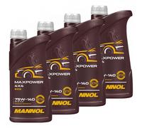 Moto Commutazione Trasmissione Mannol Maxpower 4x4 75W-140 Api Gl 5 Ls 4x 1 Lt.