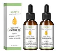 Olio di Vitamina e Puro, 2 x 30 ml Vitamina E Pura, Olio Vitamina E