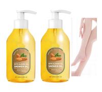 Olio Doccia Idratante *****lio di Mandorle - Lavaggio Corpo Idratante per Levigare la Seta e Ammorbidire per la Pelle Secca/Ruvida, Lenisce la Secchezza, Rafforza la Barriera della Pelle (2pcs)