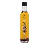 Olio d'Oliva 250ml al Pepe - Olio Commestibile con Miscela di 4 Peperoni - Buono per Condire l'Insalata - Gusto Naturale - Bottiglia di Vetro