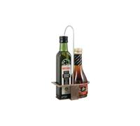 Olio d'Oliva Vergine Extra con Aceto Balsamico, Portabottiglie Metallico, 5 pack da 250 ml