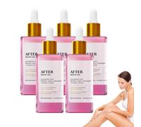 Olio dopobarba da donna alla fragola e vaniglia - Olio dopobarba da donna per una pelle liscia - Olio viso delicato da dama, aiuta a prevenire i peli incarniti, idratante profonda gel (5 bottiglie)