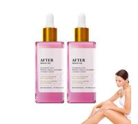 Olio dopobarba da donna alla fragola e vaniglia - Olio dopobarba da donna per una pelle liscia - Olio viso delicato da dama, aiuta a prevenire i peli incarniti, idratante profonda gel (2 bottiglie)