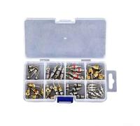 Olio d'ottone del centro della valvola di CA messo 45PCS resistente | Corpo in ottone massiccio, O-ring in gomma, resistente all'olio, per l'impatto per la prova, previene la perdita