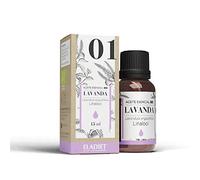 Olio Essenziale di Lavanda Bio - 15 ml - Aiuta a Regolare il Ciclo Naturale del Sonno - Effetto Rilassante - Contribuisce a Ridurre i Sintomi di Stanchezza e Stanchezza - Eladiet