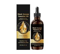 Olio essenziale for capelli al sesamo nero | Olio condizionante for il controllo dell'effetto crespo e la brillantezza(3PCS)