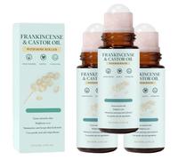 Olio essenziale roll-on di incenso e olio di ricino, olio di ricino spremuto a freddo, rassoda e leviga la pelle, adatto per viso, collo e addome.