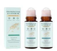 Olio essenziale roll-on di incenso e olio di ricino, olio di ricino spremuto a freddo, rassoda e leviga la pelle, adatto per viso, collo e addome.