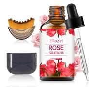 Olio Essenziale Rosa+Spazzola Linfatica viso,Olio Di Rosa,Olio di Rosa Mosqueta Puro,Spazzola Massaggio Viso,Olio di Rosa,Lymphatic Face Brush,Idrata e Nutre,Allevia la Stanchezza(30ml)