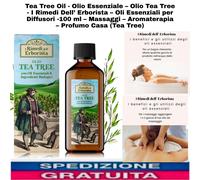 Olio Essenziale Tea Tree 100ml, I Rimedi Dell’Erborista x Diffusori Aromaterapia