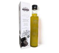Olio Extra Vergine di Oliva al Tartufo Nero Pregiato con Scatola - 250ml | Condimento Gourmet con Fette di Tartufo Nero Pregiato