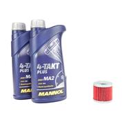 Olio Filtro KN131 Set 10W40 2 Litro per Suzuki Lt-Z 90 Ltz Anno Fab. 2007-2016