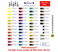 Olio Fine Colori Pittura Belle arti Lefranc&Bourgeois - Offerta 10 tubi da 40ml.